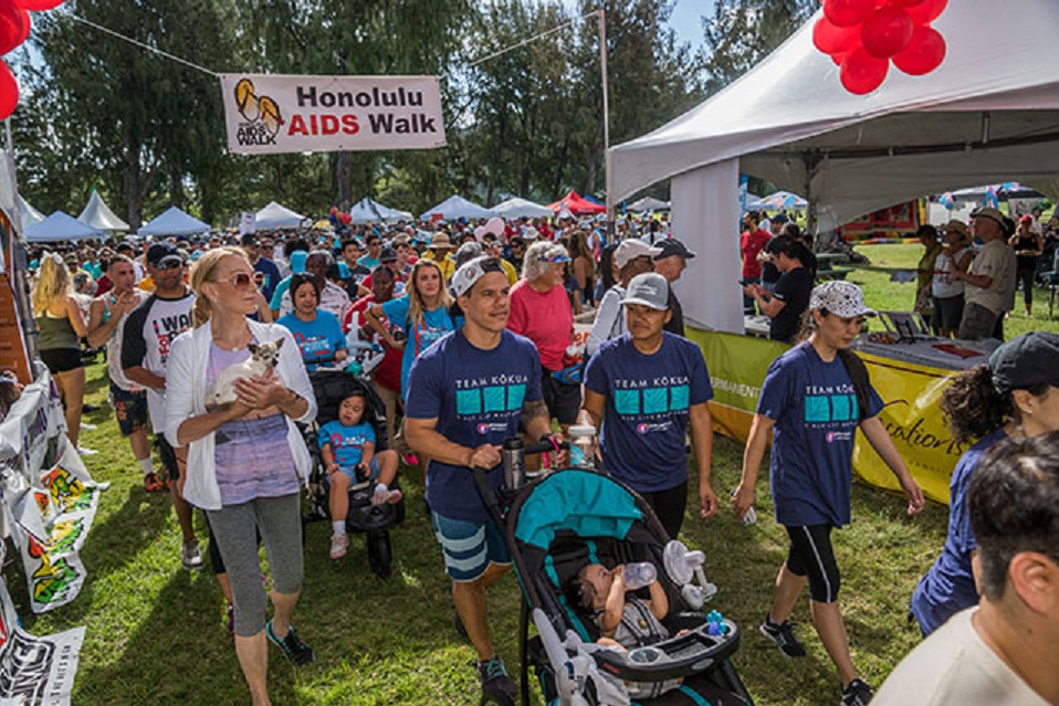 Walking the walk in the 22nd annual Honolulu AIDS Walk at Kapiolani